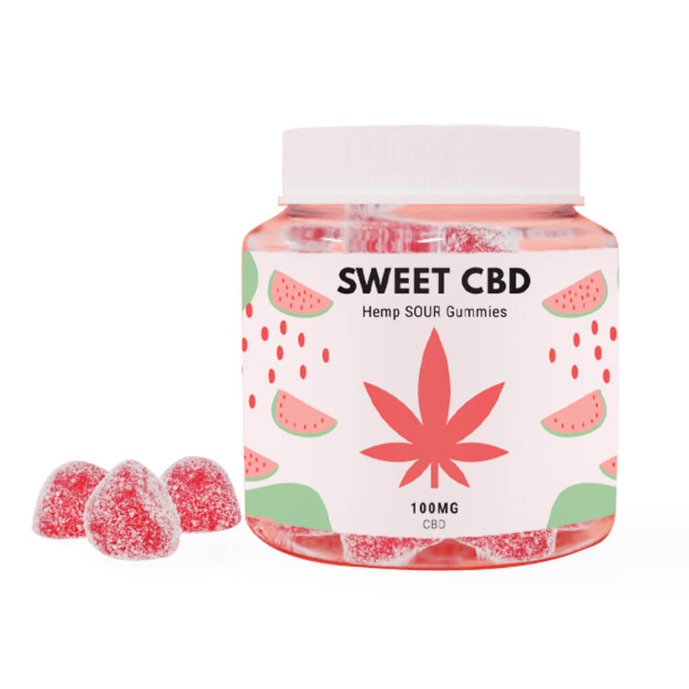 Sweet CBD 100mg Sour Watermelon Gummies