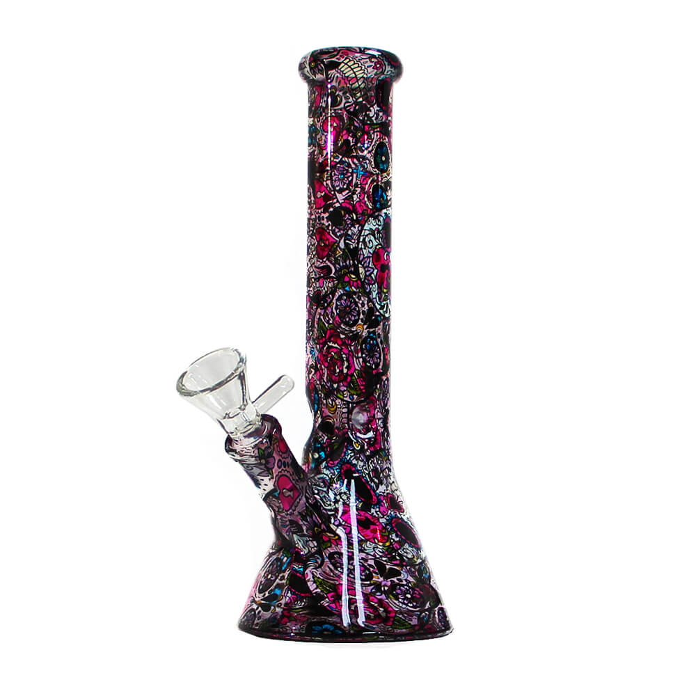 Mexican Flowers Glass Bong