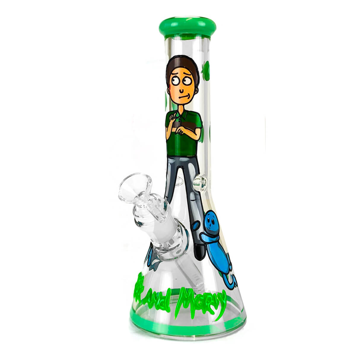 Cartoon Guy Handcrafted Glass Bong 25cm 35709